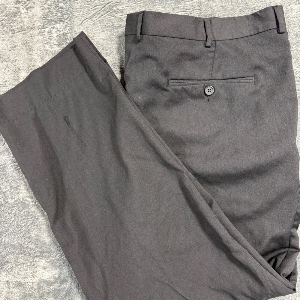 Stafford Suit Pants Mens‎ 44x32 Black 100% Wool Classic Fit Tailored Culture